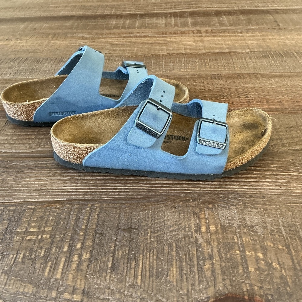 Birkenstock Kids Double Strap Blue Sandals - Picture 5 of 6